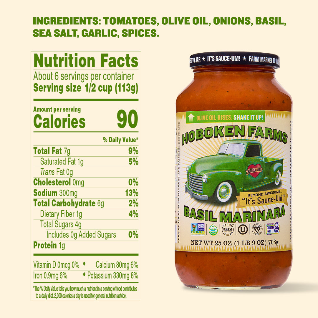 Hoboken Farms Basil Marinara Sauce 2 Pack