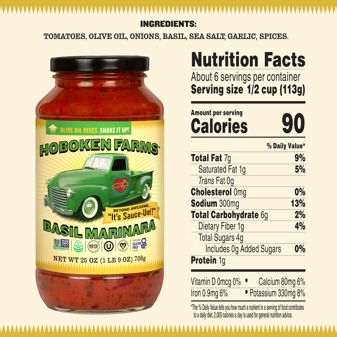 Hoboken Farms Basil Marinara Sauce 2 Pack