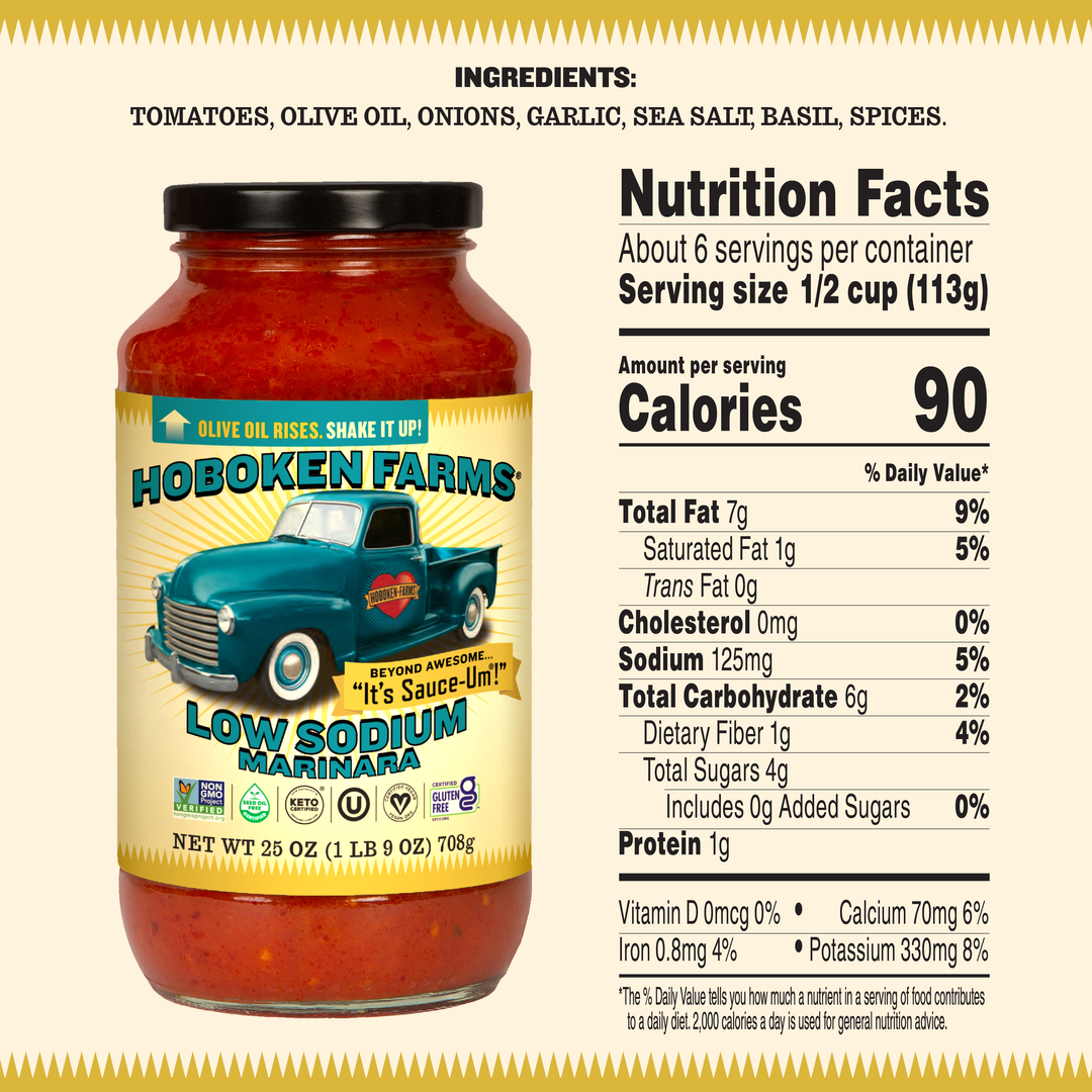 Hoboken Farms Low Sodium Marinara 4 Pack
